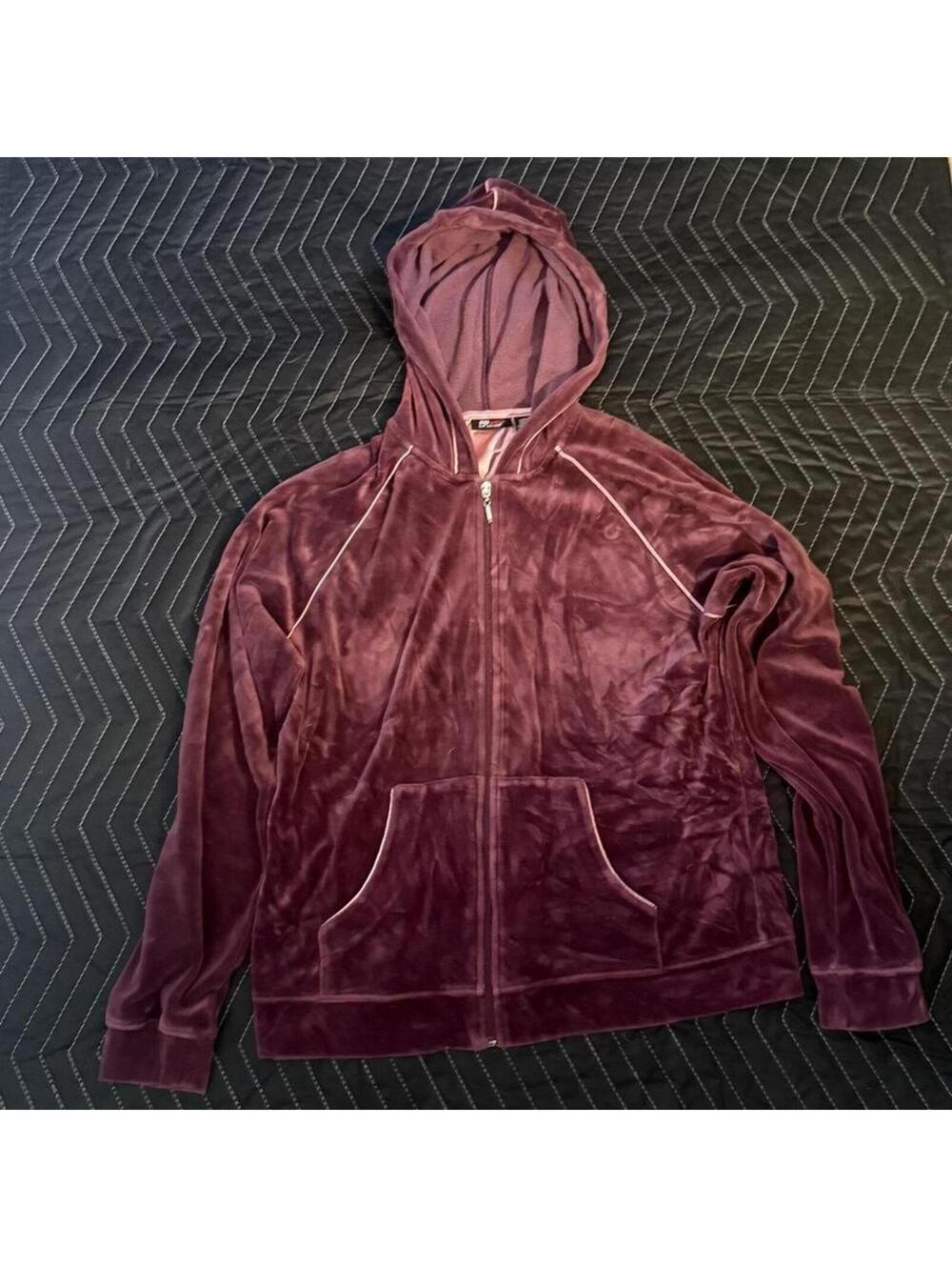 St. John's Bay Men's Burgundy and Purple Hoody